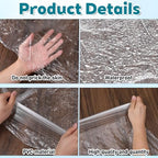 200 Pack Disposable Plastic Sheeting for Body Wrap, 86 X 47 Inch Sauna Bag Liners Clear Plastic Body Wrap Tear-Resistant for Home Bathtub, Beauty Salon Spa Therapy Accessories