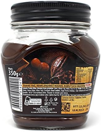 Sarelle Chocolate and Hazelnut Spreads (Turkish) (Bitter Chocolate, 350 Gr / 12.3 Oz)