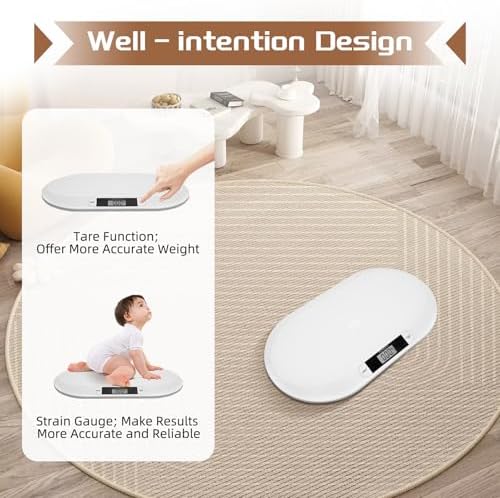 Baby Scale,Digital Baby Scale Weight All Family, Weighing Newborn Wiggly Babies, Pets, Cat and Dog