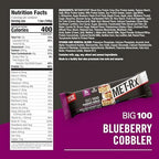 MET-Rx Big 100 Colossal Protein Bars, Healthy Meal Replacement Snack, Blueberry Cobbler, 3.52 oz, 4 Count