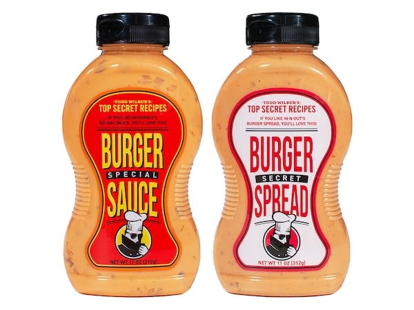 Todd Wilbur's Top Secret Burger Sauce Two Pk - Burger Special Sauce (compare to Big Mac® Sauce), Burger Secret Spread (Compare to In-N-Out® Spread) - MSG & Gluten-Free (Pack of 2)