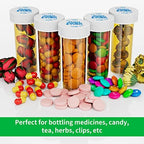 Empty Plastic Medicine Pill Bottles with Child Resistant Caps, 6 Dram Small Prescription Medicine Containers Travel Pill Vials Clear Pill Case Organizers (20 Pack)