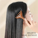 Sandalwood Massage Comb, Long Handle Wooden Scalp Massager, Scalp Acupoint Relaxation Gua Sha Tool for Head, Neck and Face