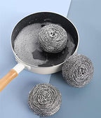 6Pcs Steel Wool Scrubbers - Flexible Scrubber Pads for Cleaning Dishes, Pots, Pans, Grills and Sinks