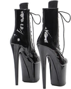 WUXIN H&P 8 Inch Pole Dance Boot Shoes, Exotic Stiletto Platform Heels