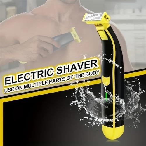 Wet and Dry Electric Shaver, Rechargeable Wet & Dry Shaver, Electric Shaver Cleaner, 360 Face Hybrid Electric Beard Trimmer and Shaver with 4 Interchangeable Cutter Heads, Father's Day Gifts (1 pcs)