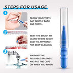 RAZOKO Interdental Brush, Flossing Head,Easy Use Tooth Cleaning Tool (88 Count)(2.5mm/3mm)