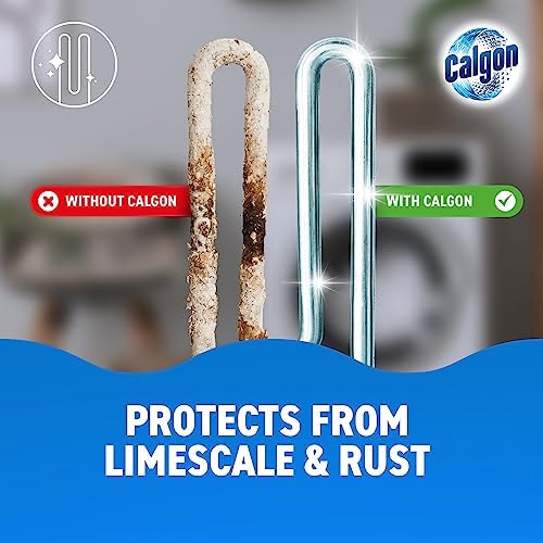 Calgon 4-in-1 Washing Machine Cleaner and Water Softener Tablets, 75 Count, Removes Limescale, Residue, Dirt, Rust & Malodours, Deep Clean, XL Pack Size
