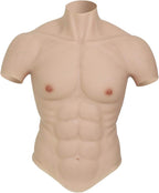 ROANYER Male Chest Silicone Muscle Suit Realistic Mens Silicone Chest Male Fake Muscle Belly For Cosplay Transgender