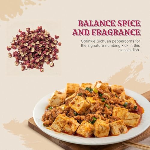 52USA Szechuan Peppercorns, Sichuan Peppercorns 8oz Bottle –Authentic Whole Red Sichuan Pepper, Numbing & Tingle, Less Seeds, Strong Flavor, Essential Spice for Mapo Tofu, Hot Pot, Asian Cuisine