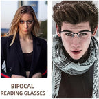 HIYANJN progressive reading glasses for women men No Line Blue Light Multifocal Readers Metal Computer Eyeglasses 3pk
