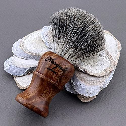 Haryali London Shaving Kit – 5 Pc Wooden Shaving Kit – Double Edge Safety Razor - Super Badger Shaving Brush – Shaving Soap – Shaving Bowl – Shaving Stand - Shaving Set as Gift