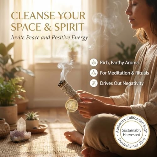(Pack of 3)-New Age Smudges & Herbs -Premium California White Sage Incense 4 Inches Long. Home Cleansing Incense,Fragrance,Meditation,Smudging Rituals.California Smudge Sticks Rituals -4 Inch