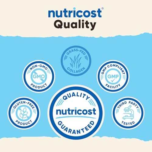 Nutricost Collagen Peptides Powder 1LB (454 G) (Chocolate) - Grass Fed Bovine Collagen Hydrolysate
