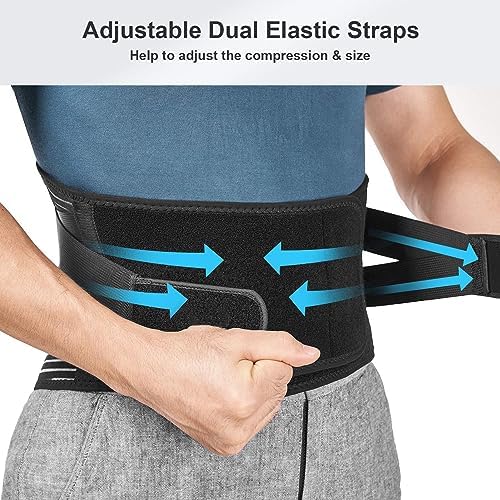 Brrnoo Lower Back Brace, Lumbar Support For Lower Back, Si Belt Breathable Lower Back Support Belt For Sciatica, Double Compression Belt for Weightlifting Squatting Fitness