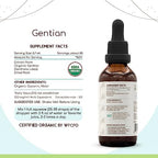 Gentian B60 Alcohol-Free Herbal Extract Tincture, Concentrated Liquid Drops Natural USDA Organic Gentian (Gentiana Lutea) Dried Root (2 fl oz)