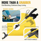 32" Grabber Reacher Tool,2-Pack Foldable Reacher Grabber Pickup Tool with Shoehorn,Trash Picker Upper Grabber,Bend-Free Gifts for Seniors