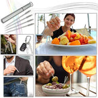 4 Pieces Titanium Toothpicks Set With Stainless Toothpick Holder for Keychain-Portable Outdoor Non-Toxic Reusable Toothpicks- Ideal for Camping, Fruit Picks,Pill Container- Great Christmas Giveaways