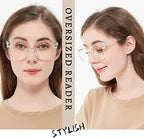 OCCI CHIARI Oversized Reading Glasses for Women Stylish Square Round Readers 1.0 1.25 1.50 1.75 2.0 2.25 2.50 2.75 3.0 3.5