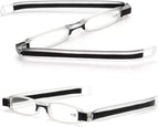 2 Pack Folding Mini 360º Rotating Compact Pen Clip Pocket Reading Glasses