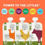 Serenity Kids 6+ Months Baby Food Pouches - Nutrient-Packed Organic Baby Food with 5g Protein - Savory Meat & Herb Toddler Pouches - 3.5 Oz, Pack of 6