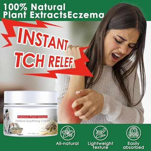 Herbal Soothing Cream, An𝘁𝗶b𝗮c𝘁erial Natural Soothing P𝘀𝗼𝗿i𝗮𝘀is E𝗰z𝗲𝗺a Crema, Herbal Ointment for Natural Relief of Skin Problems, Chinese Balm for Men Women (1)