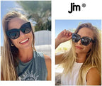 JM Classic Bifocal Reading Glasses Oversized Cateye Stylish Sunglasses Readers for Women