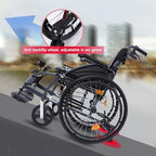 Aluminum Multifunctional Manual Wheelchair, Wheelchairs for Adults with Anti-tippers,Foldable Portable Self-propelled Wheelchair,440-Ib Weight Capacity