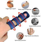 Upgraded Finger Splints (4Pcs), Trigger Finger Splint Finger Brace with 3 Fixing Strap for Mallet Finger, Broken Finger Protector, Knuckle Immobilization, Straightening Support, Arthritis Pain Relief