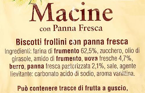 Mulino Bianco: "Macine" Shortbread cookies Cream - 12.3 Oz (350g) Pack of 3 [ Italian Import ] …