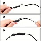 Classic Black Eyeglass Straps (3 Pack) - Adjustable Anti-Loss Eyewear Lanyard for Sports, Reading, Outdoor Activities | Secure Glasses Holder for Men, Women, Adults