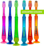 Firefly Light-Up Timer Kids Toothbrush with Suction Cup, Soft - 2 Count (Pack of 1), Assorted