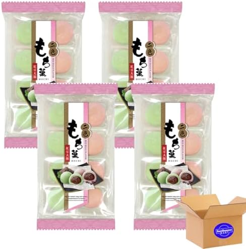 Matcha Red Bean Flavor Mochi Fruits Rice Cake 8.47oz 4pack