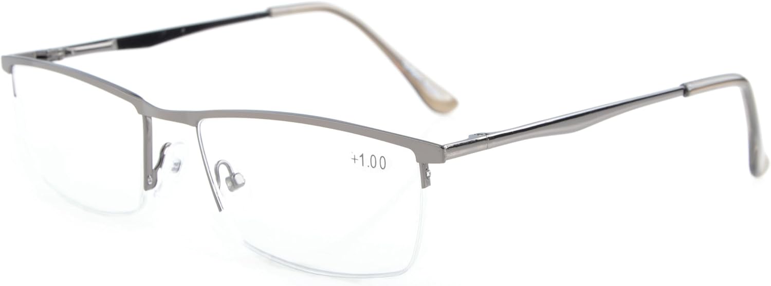 Eyekepper Quality Half-Rim Reading Glasses Readers with Spring Hinges for Women Men