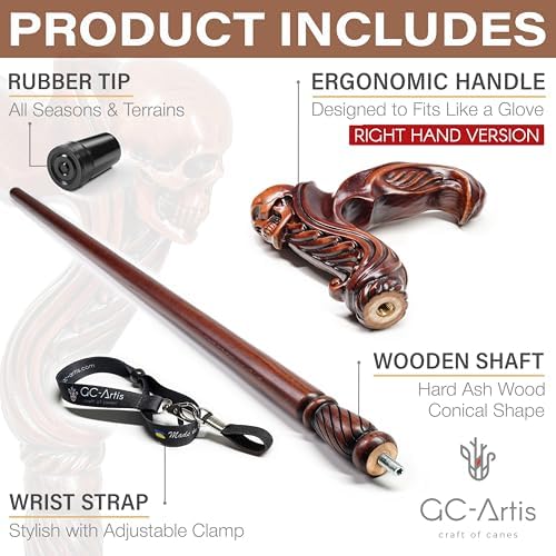 Elegant 36-Inch Designer Walking Stick – Premium Carved Solid Wood Cane with Ergonomic Comfort Handle, Luxury Handmade Fashion Accessory for Men & Women