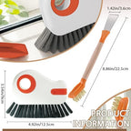 Groove Cleaning Brushes 2 in 1 Window Track Cleaner Cleaning Tools, Multifunction Hard Bristle Grout Crevice Cleaning Brush with Scraper for Kitchen Stove Sink, Sliding Door Track, Window Sill, 2PCS