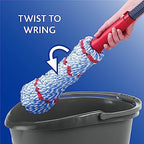 O-Cedar MicroTwist MAX Microfiber Twist Mop with 1 Extra Refill | Features Hands-Free Wringing | Extra Large 18-Inch Mop Head | Safe on All Floor Types