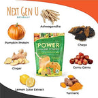 Immune Support - Supplement Powder 150g - Superfood Booster for Adults - Natural Immunity Defense - Daily Drink Mix for Women & Men - Plant Based, Vegan & Gluten Free Smoothie Boost by NextGenU