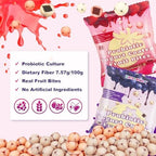 Zofia Sweet Yogurt Covered Fruit Snacks Variety Pack, 0.7oz - 12 Pouches Net 8.5oz (Strawberry 6 + Blueberry 6), Yogurt Coated Probiotic Fruits Bites, Dietary Fiber + Real Fruit, Healthy Snacks, 120Ct