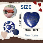 20PCS Lapis Lazuli Stone Crystal Heart Shaped Stones Polished Healing Crystals Natural Cute Pocket Trinket Gemstone Reiki Wholesale Set Balancing Meditation Mothers Day Bulk Gifts for Women