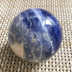 Natural Sodalite Sphere | Hand-Polished Blue Vein Stone Crystal Ball – Genuine Gemstone Orb for Home & Office Decor, Reiki Healing & Unique Mineral Collection 5-8cm