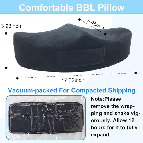 BBL Pillow After Surgery, Brazilian Butt Lift Pillow After Surgery Seat Cushion, Butt Pillow for Sitting, Driving and Post Recovery, Butt Lift Buttocks Foam Cushion