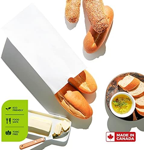Culinware Kraft Paper Bags 10 Lb - Durable White for Snack, Lunch, Sandwich, Pastries, Popcorn, Grocery and Party Favor Bulk 6.5 x 4.15 x 13.3 In - 500 Count