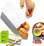 Culinware Kraft Paper Bags 10 Lb - Durable White for Snack, Lunch, Sandwich, Pastries, Popcorn, Grocery and Party Favor Bulk 6.5 x 4.15 x 13.3 In - 500 Count