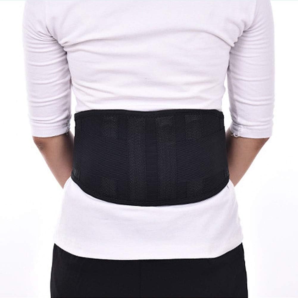 Tourmaline Lumbar Brace Lower Back Support Self Heating Waist Band Magnetic Therapy for Men Women Sciatica Scoliosis and Herniated Disc (Size : S)