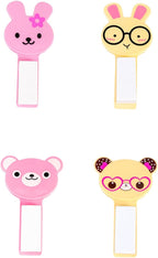 4pcs Colorful Practical Toilet Lid Lifter Handles Home Hotel Store Random Cartoon Style Avoid Touching Toilet Seat