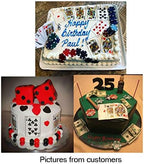 GEORLD Edible Poker Cake Topper Cupcake Toppers Decoration Party Supplies, 22 Pcs