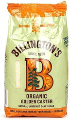 Billingtons Organic Golden Caster Sugar 500g (Pack of 2)