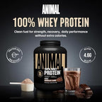 Animal 100% Whey Protein Powder – Whey Blend for Pre Workout or Post Workout, Recovery, or an Anytime Low Sugar Protein Boost Meal Replacement with BCAA Branched Chain Amino Acids – Chocolate, 4 lb