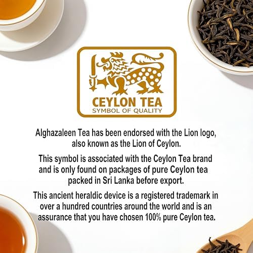 Alghazaleen Tea - Pure Ceylon Black Loose Leaf Tea, 16 oz (454 g) Box